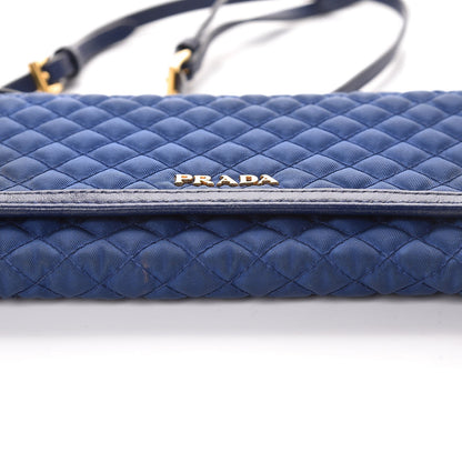 Prada Tessuto Quilted Mini Crossbody Wallet Bleuette 10 of 12