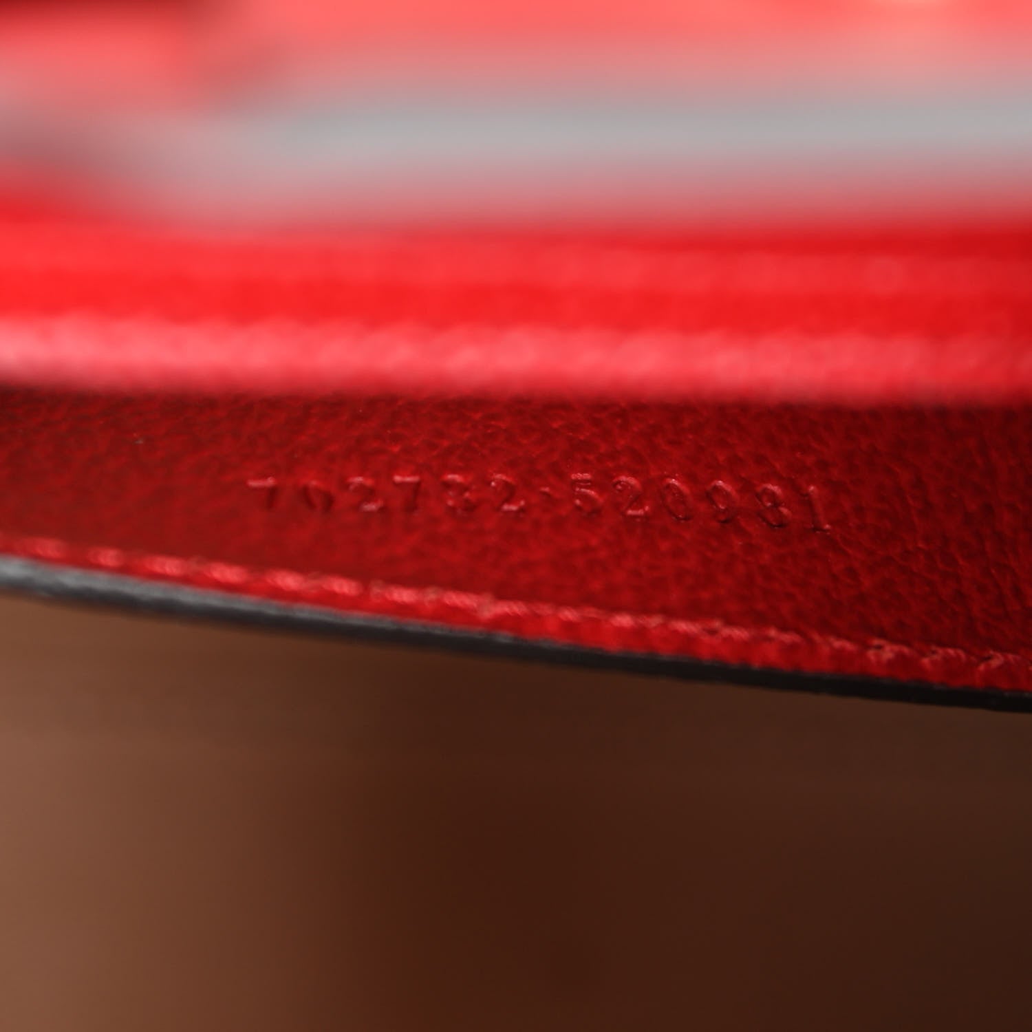 Gucci Textured Dollar Calfskin Web Mini Diana Tote Bag Red 7 of 8