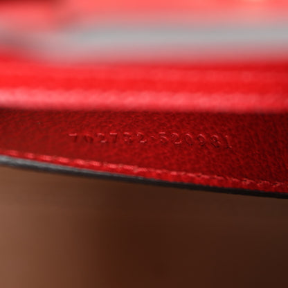 Gucci Textured Dollar Calfskin Web Mini Diana Tote Bag Red 7 of 8