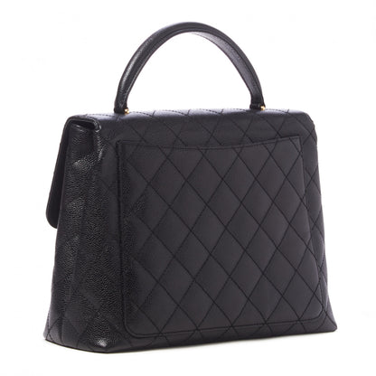 Chanel Caviar Quilted Jumbo Kelly Flap Black 3 of 10