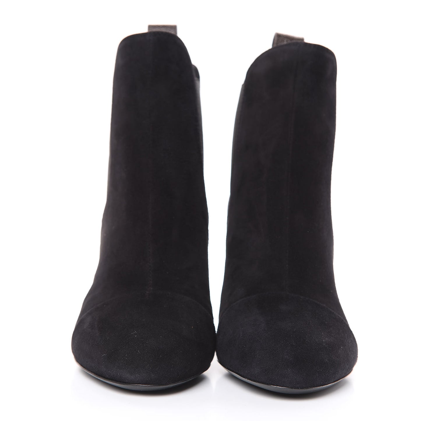 Suede Monogram Uniformes Cap Toe Chelsea 75mm Ankle Boots 36 Black