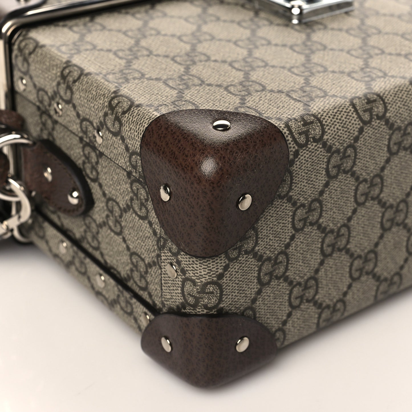 GG Supreme Monogram Globe-Trotter Beauty Case Brown