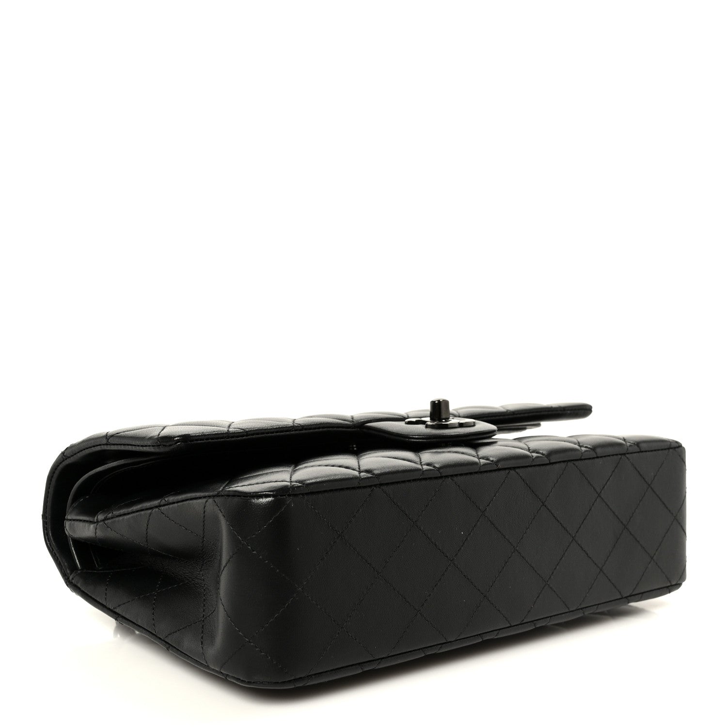 Chanel Lambskin Quilted Medium Double Flap So Black 4 of 11