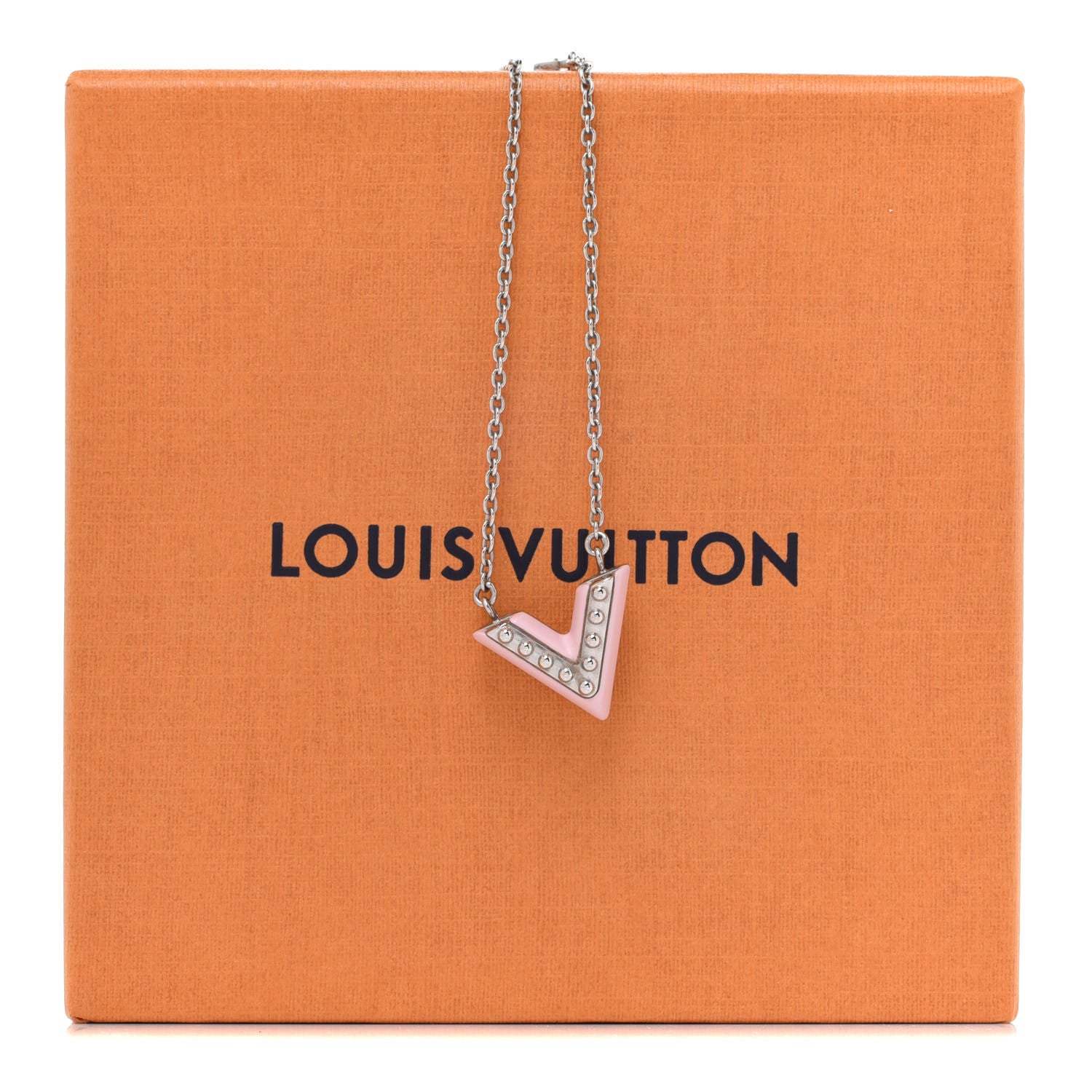 Louis Vuitton Essential V Necklace Rose Palla 8 of 8
