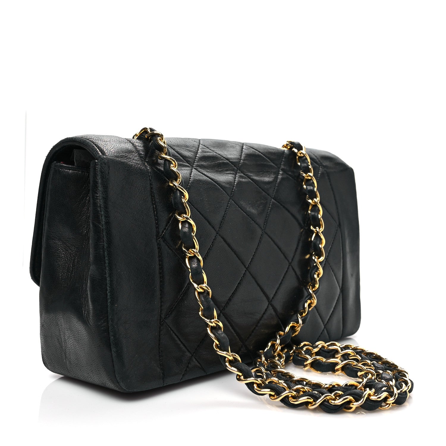 Chanel Lambskin Quilted Small Single Flap Black 2 of 7