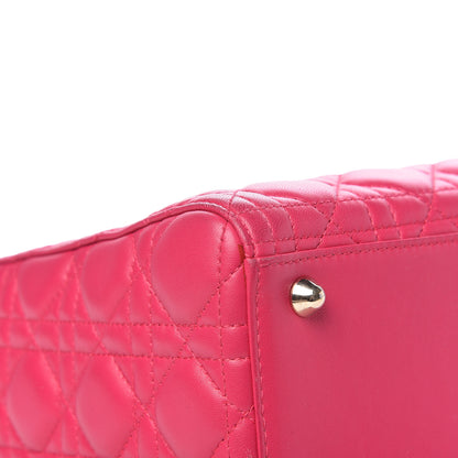 Christian Dior Lambskin Cannage Large Lady Dior Fuchsia 8 of 12