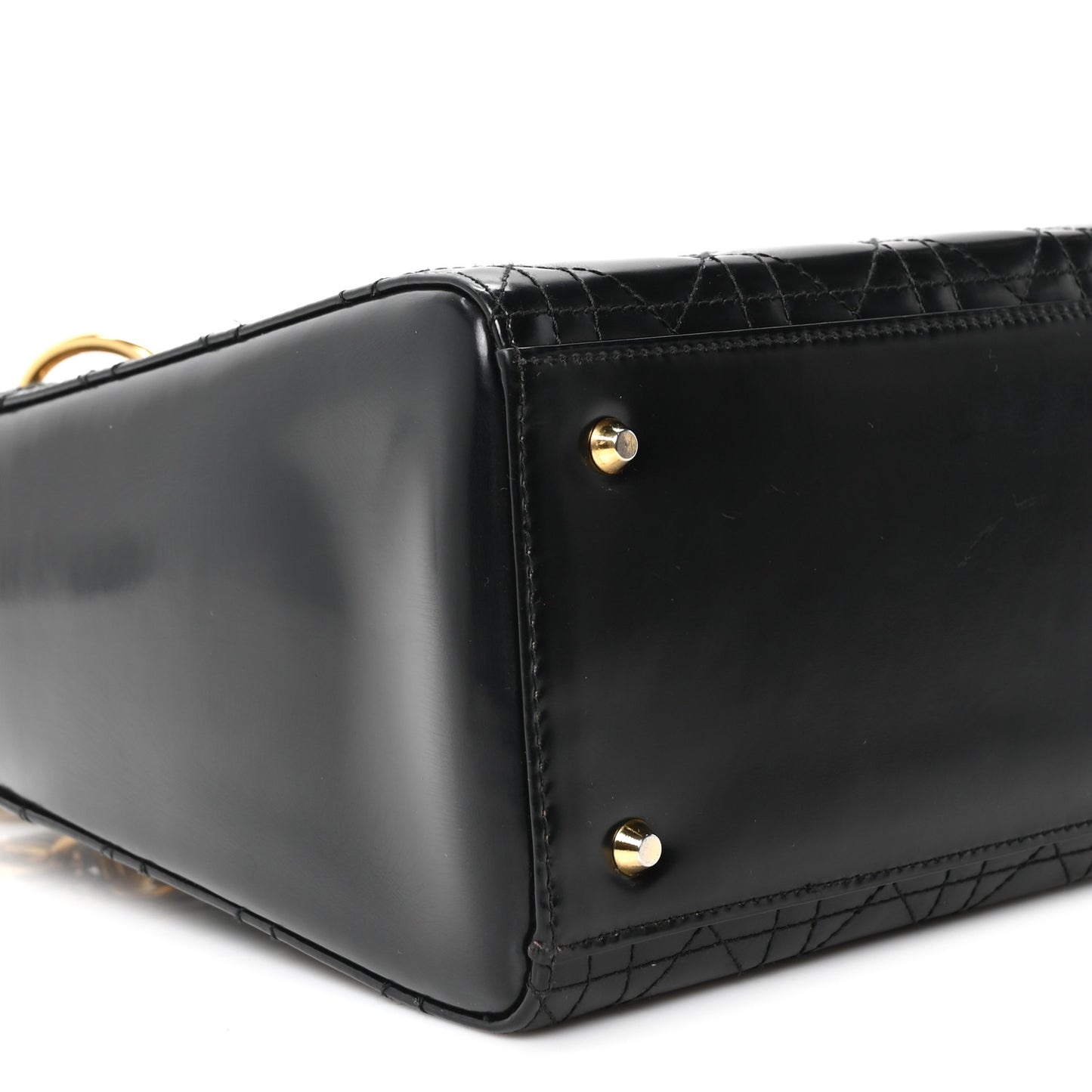 Patent Cannage Medium Lady Dior Black