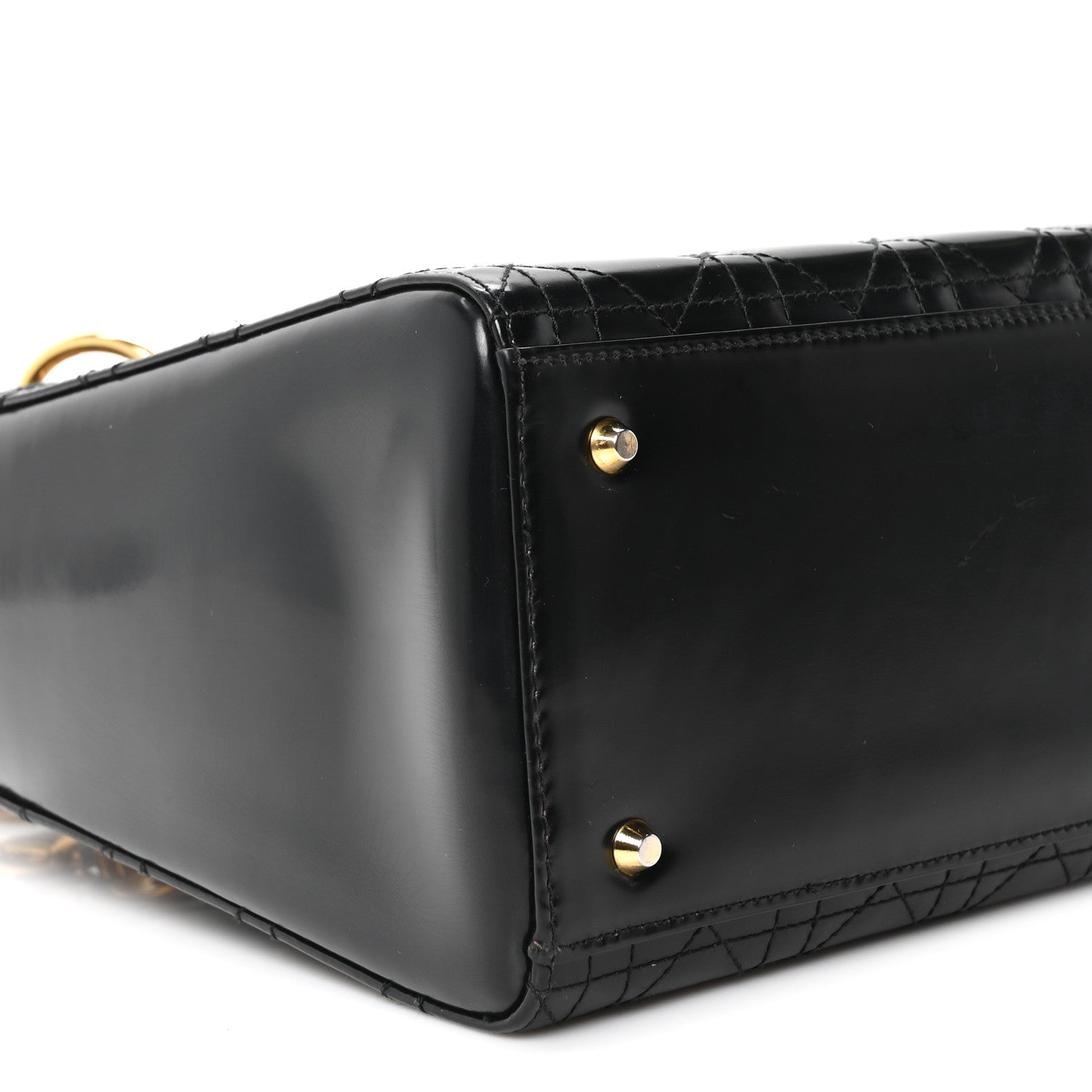 Christian Dior Patent Cannage Medium Lady Dior Black 9 of 10