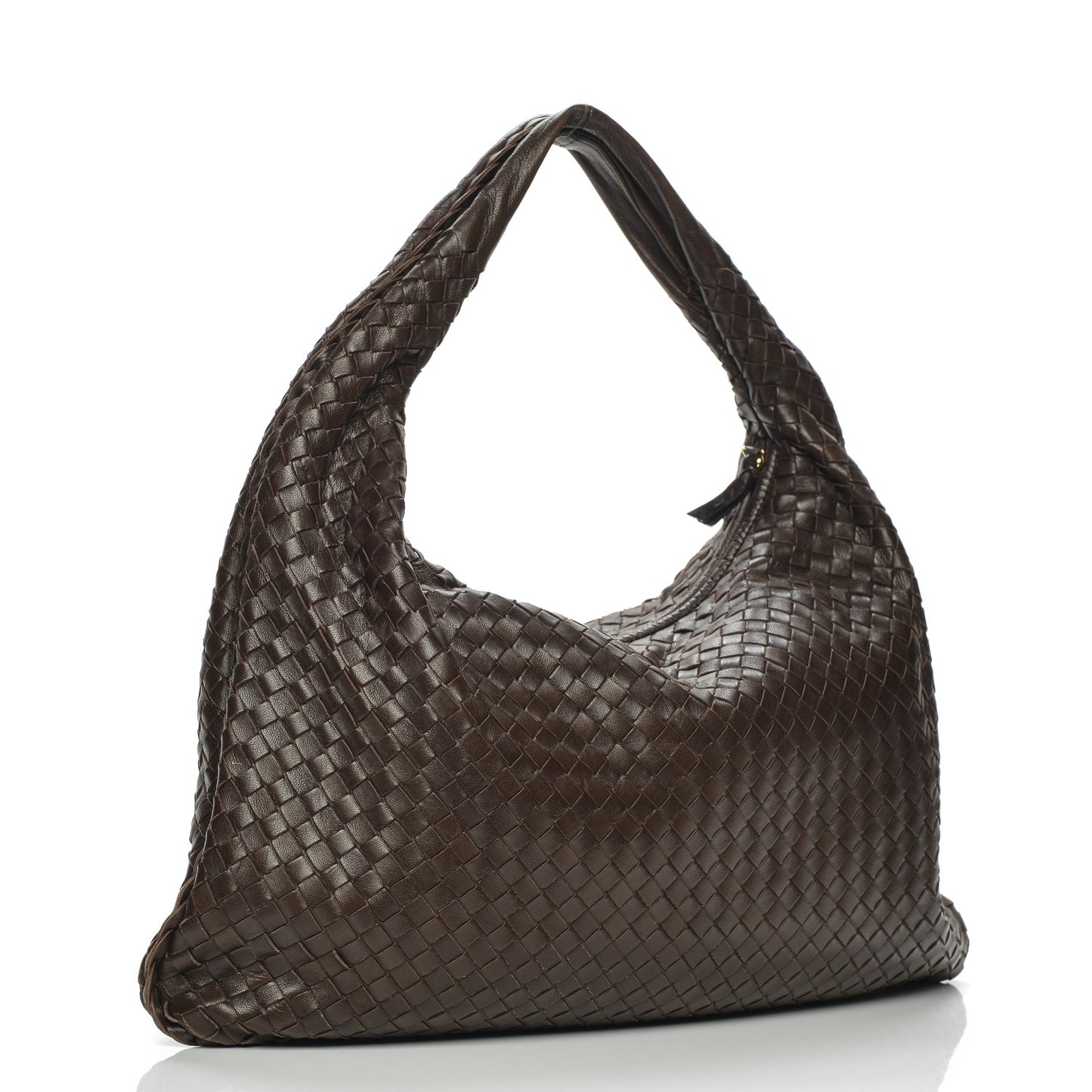 Nappa Intrecciato Large Veneta Hobo Ebano