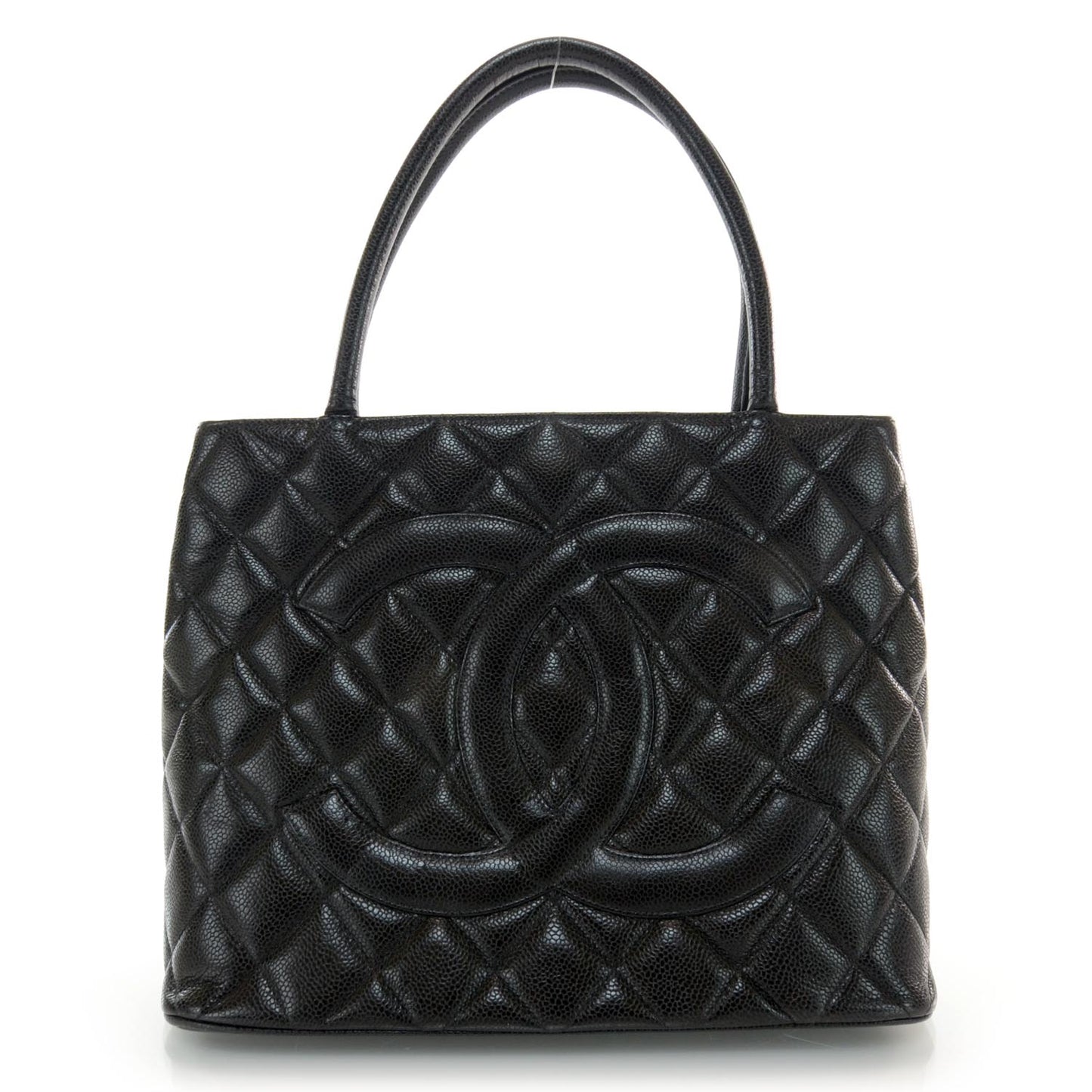 Caviar Medallion Tote Black
