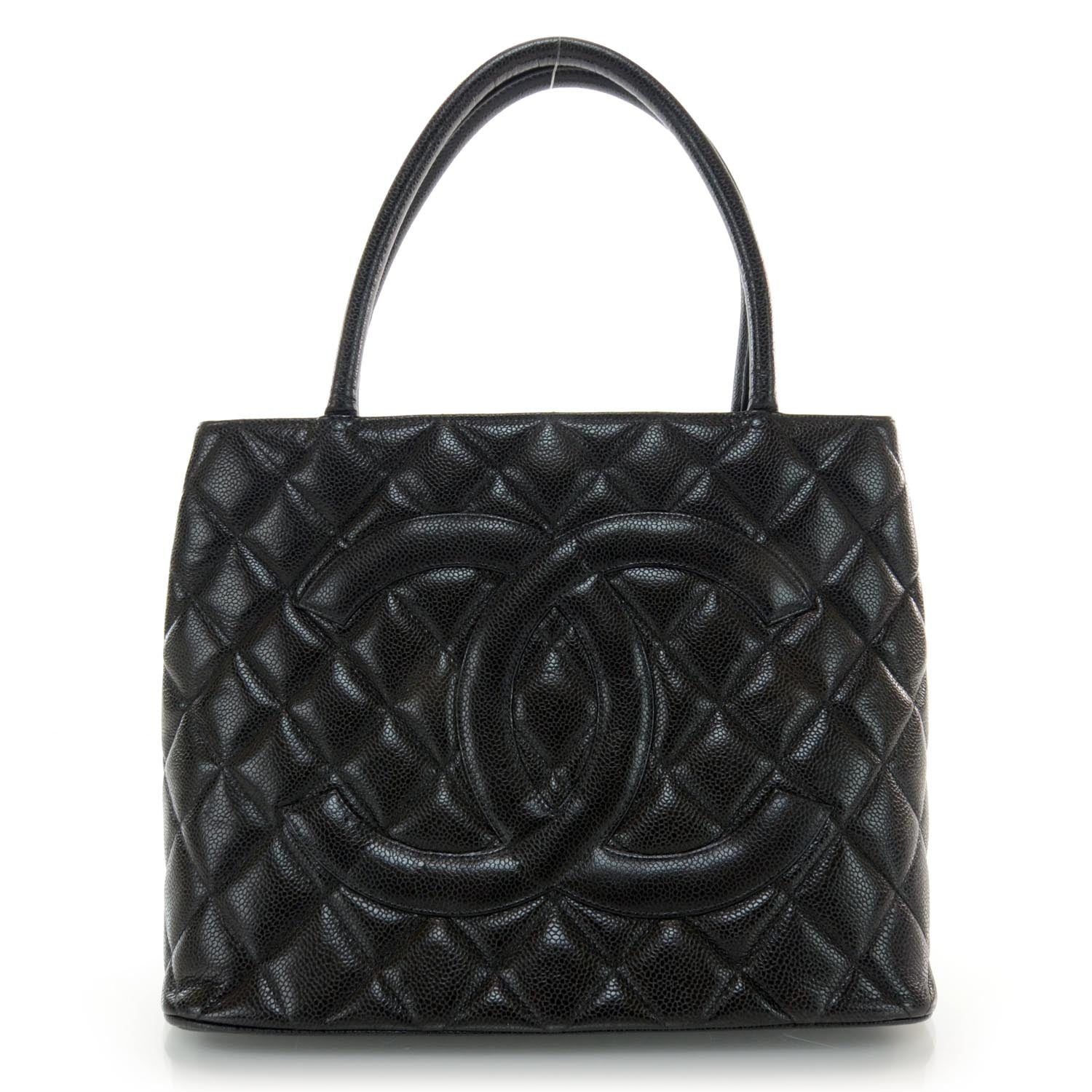 Chanel Caviar Medallion Tote Black 1 of 8