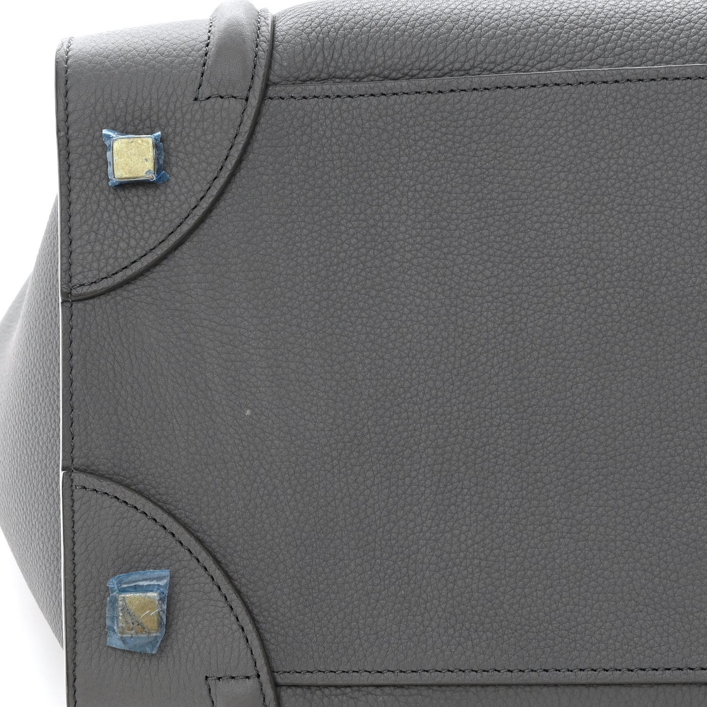 Drummed Calfskin Mini Luggage Kohl