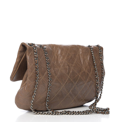 Chanel Caviar Quilted Medium Elastic Flap Brown 2 of 10