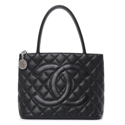 Chanel Caviar Quilted Medallion Tote Black 1 of 18