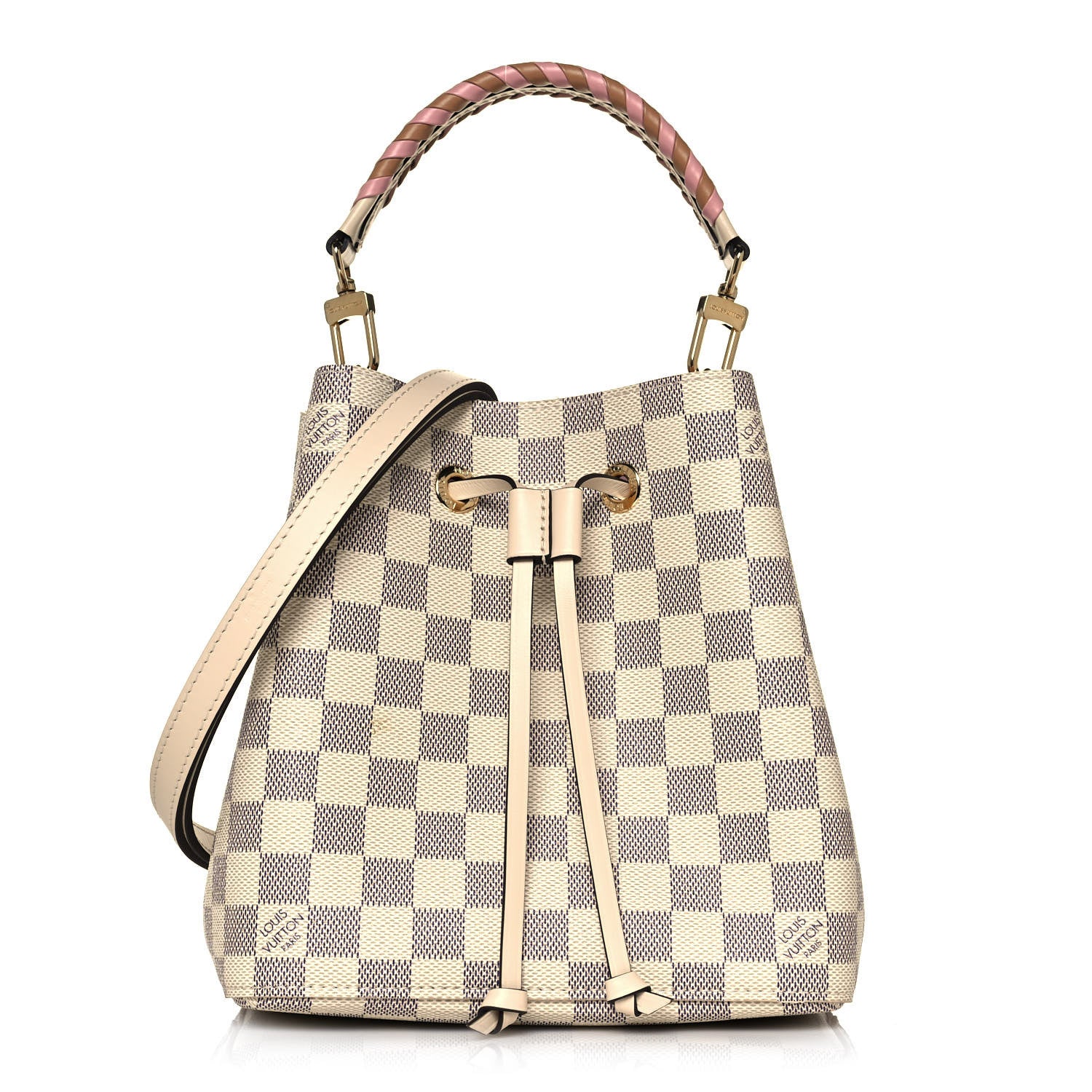 Louis Vuitton Damier Azur Braided Neonoe BB Pink 1 of 14