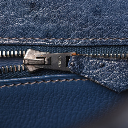 Hermes Ostrich Kelly Sellier 28 Bleu Roi 26 of 49