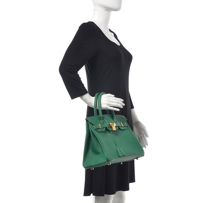 Hermes Epsom Birkin 30 Vert Vertigo 2 of 37