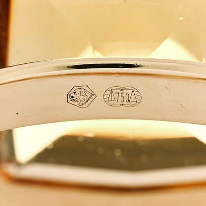 Hermes 18K Yellow Gold Citrine Nausicaa Ring 53 6.5 7 of 8