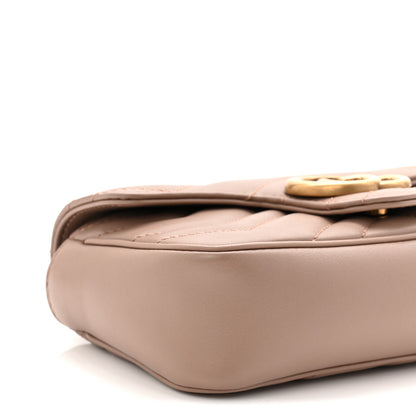 Gucci Calfskin Matelasse Super Mini GG Marmont Shoulder Bag Porcelain Rose 9 of 11