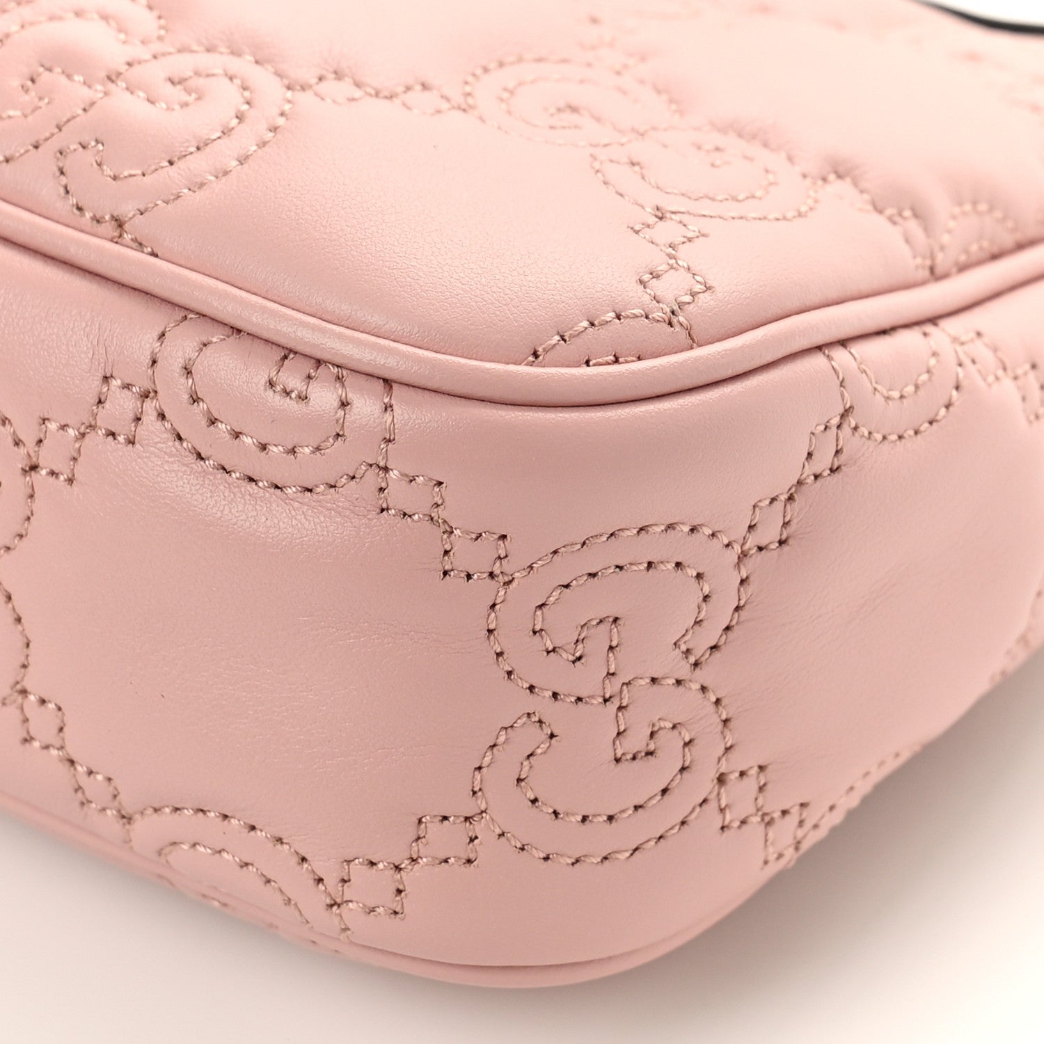 Gucci Calfskin GG Matelasse Chain Handbag Perfect Pink Natural 8 of 8