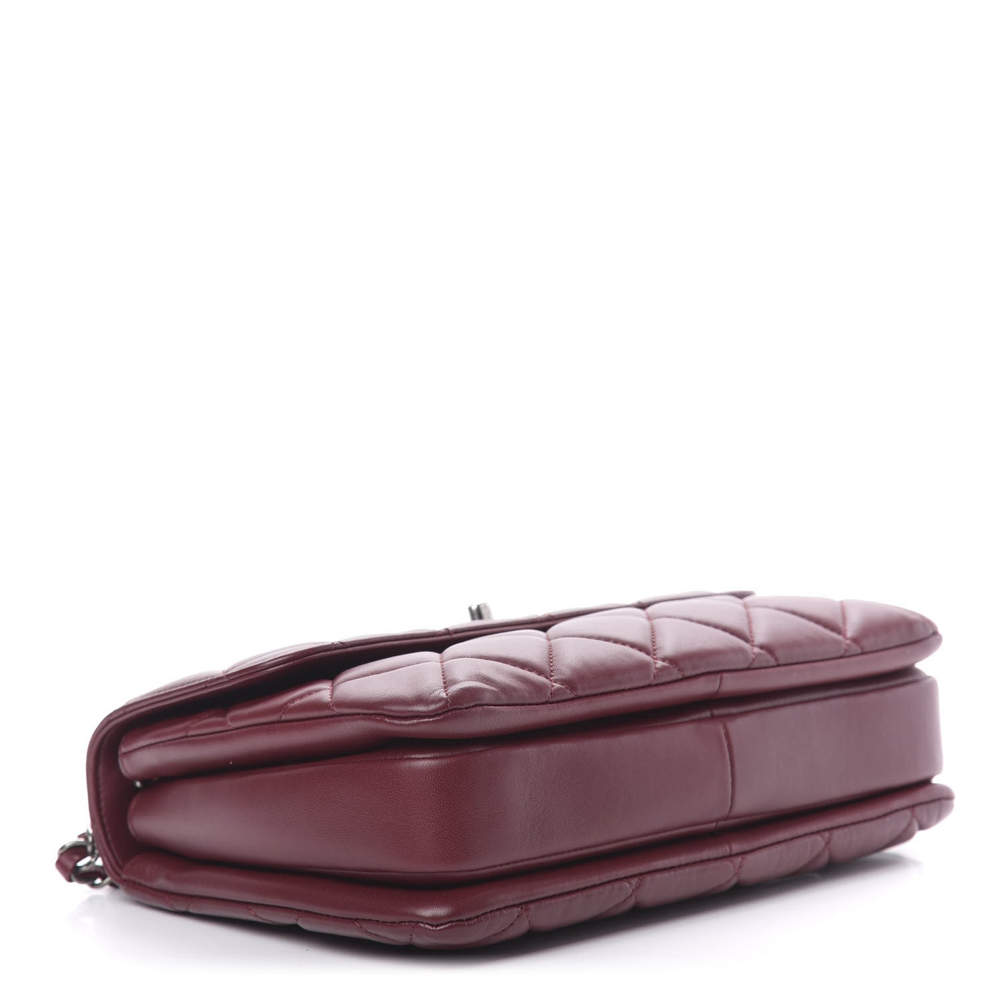Lambskin Quilted Small Trendy CC Flap Dual Handle Bag Red
