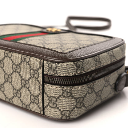 Gucci GG Supreme Monogram Web Small Ophidia Top Handle Shoulder Bag Brown 9 of 10