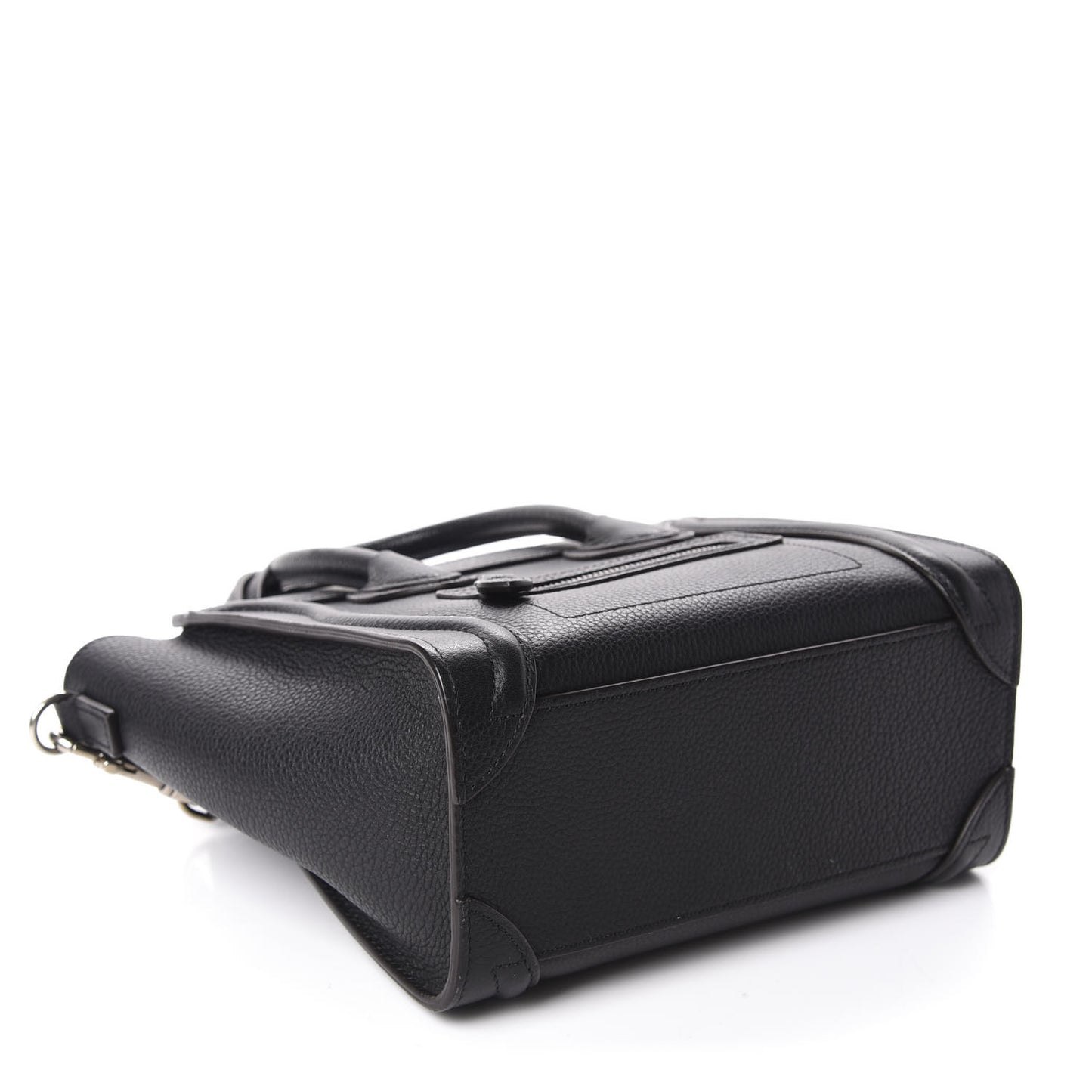 Drummed Calfskin Nano Luggage Black