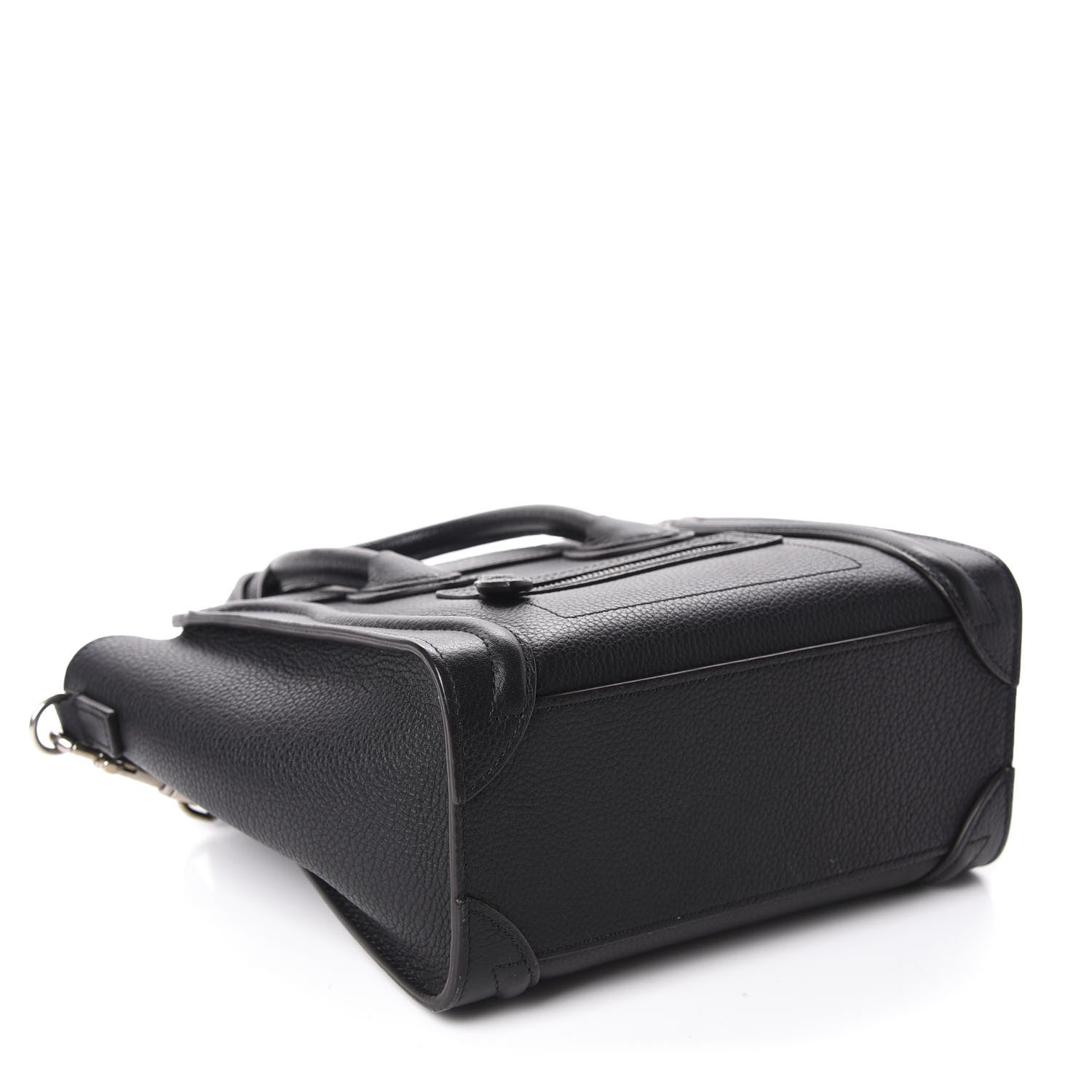 Celine Drummed Calfskin Nano Luggage Black 4 of 9