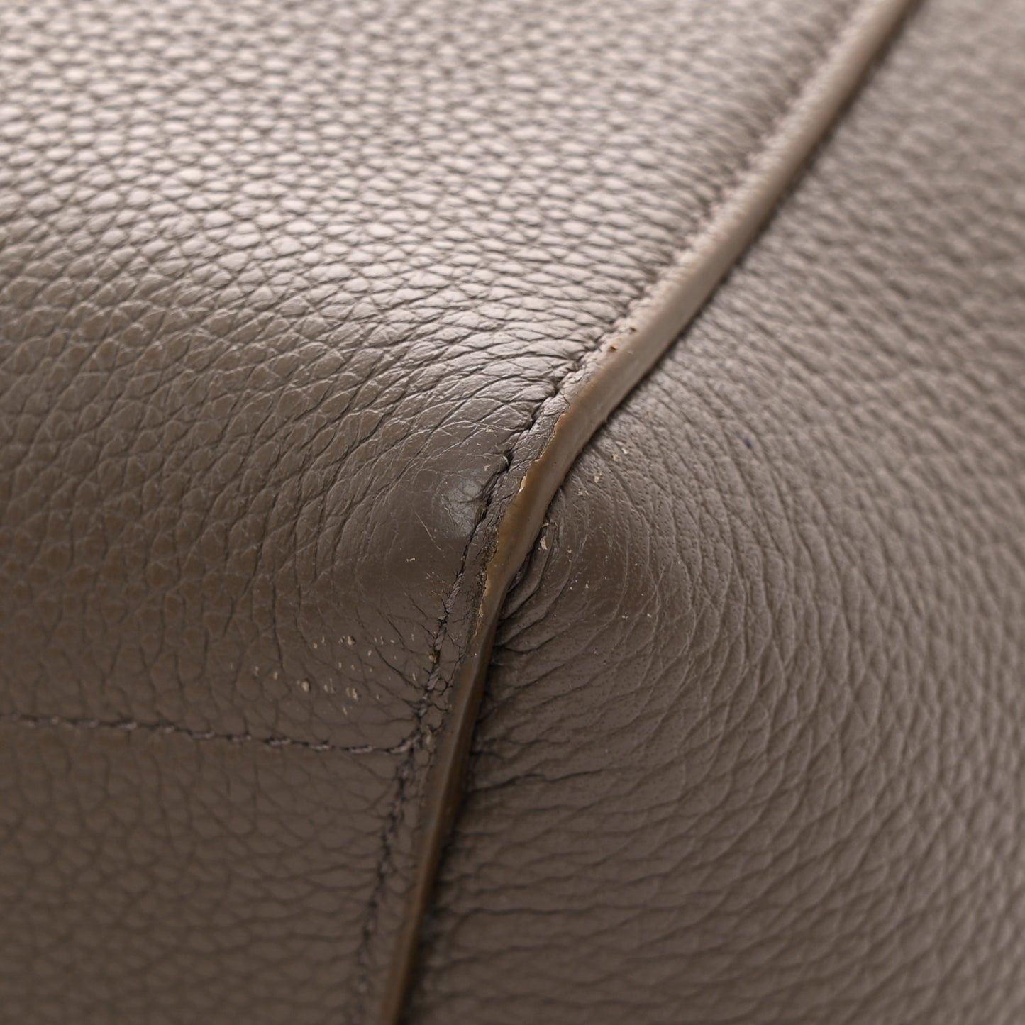Soft Grained Calfskin Sangle Bucket Bag Taupe
