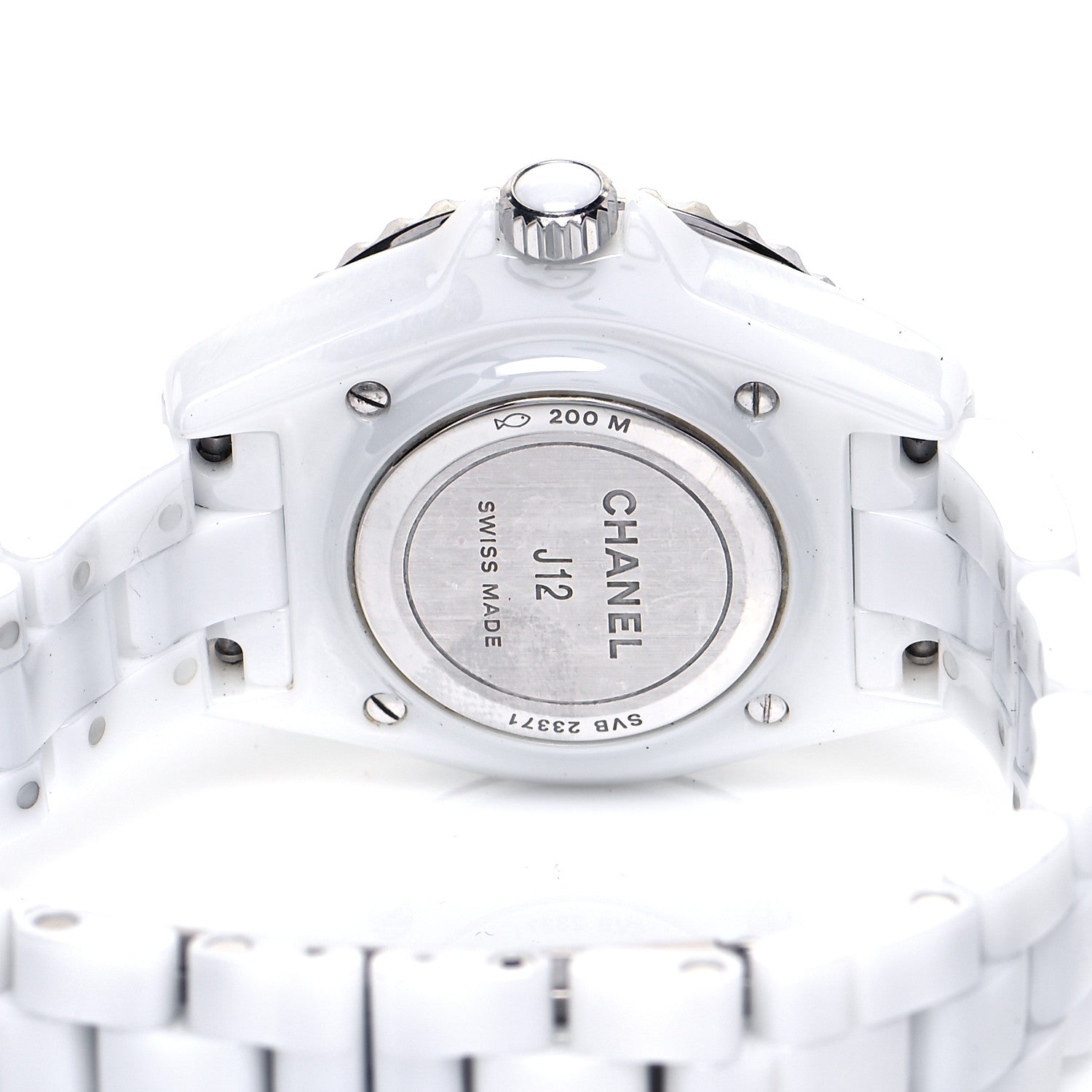 Chanel Stainless Steel Ceramic 33mm J12 Phantom Quartz Watch White 4 of 5