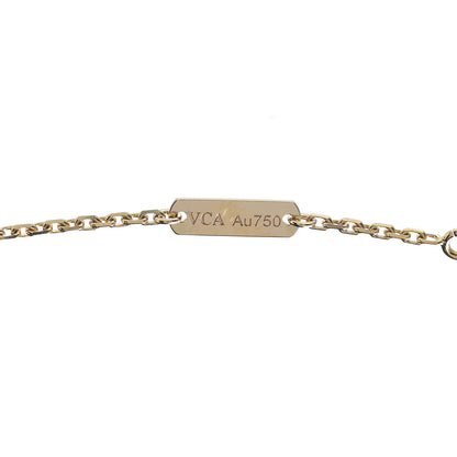 Van Cleef & Arpels 18K Yellow Gold Mother of Pearl Vintage Alhambra Pendant Necklace 7 of 8