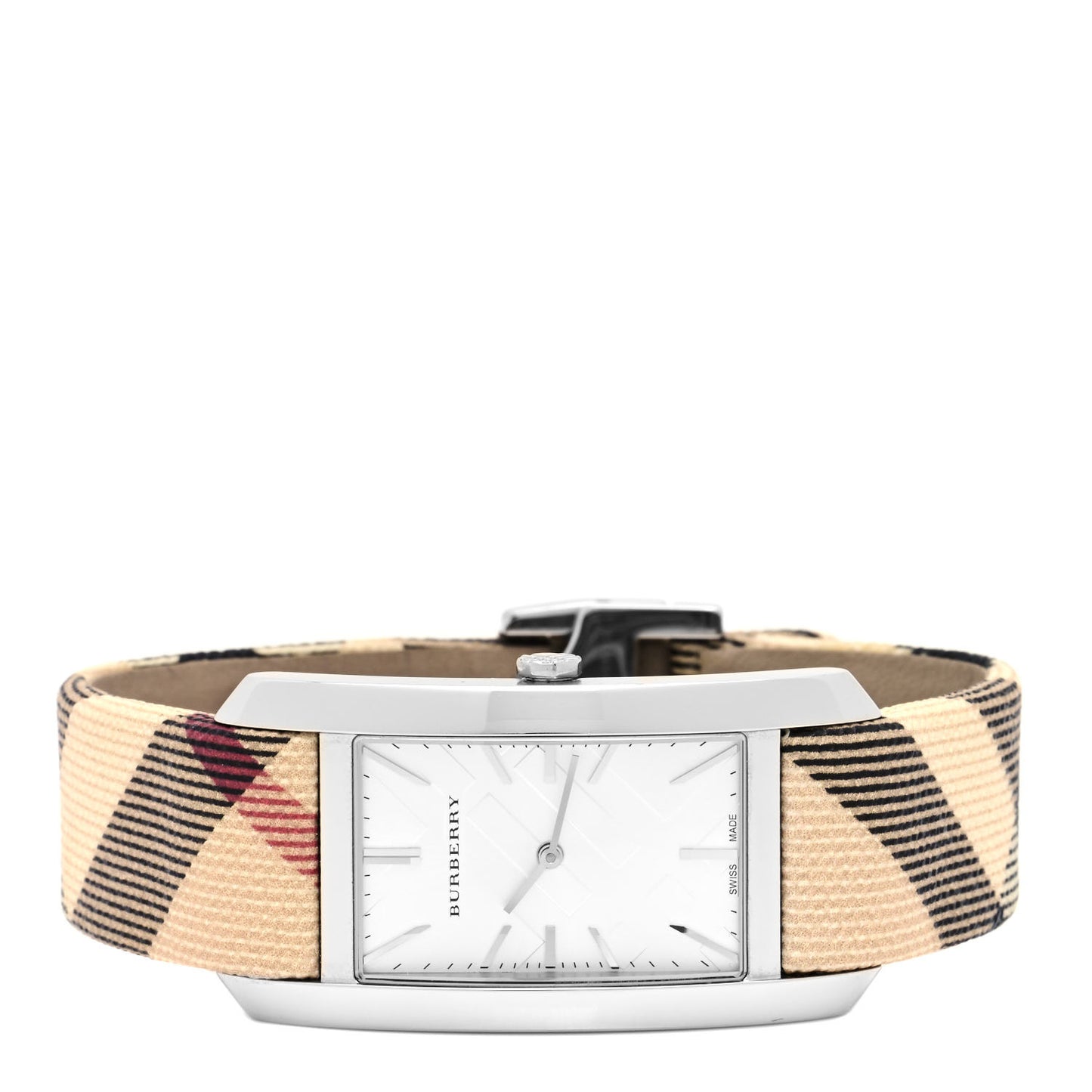 Stainless Steel Calfskin 25mm Heritage Nova Check Quartz Watch BU9403