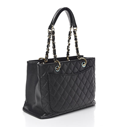 Chanel Caviar Quilted Grand Shopping Tote GST Black 3 of 9