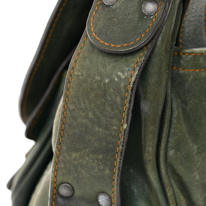 Christian Dior Calfskin Medium Gaucho Double Saddle Bag Green 12 of 19