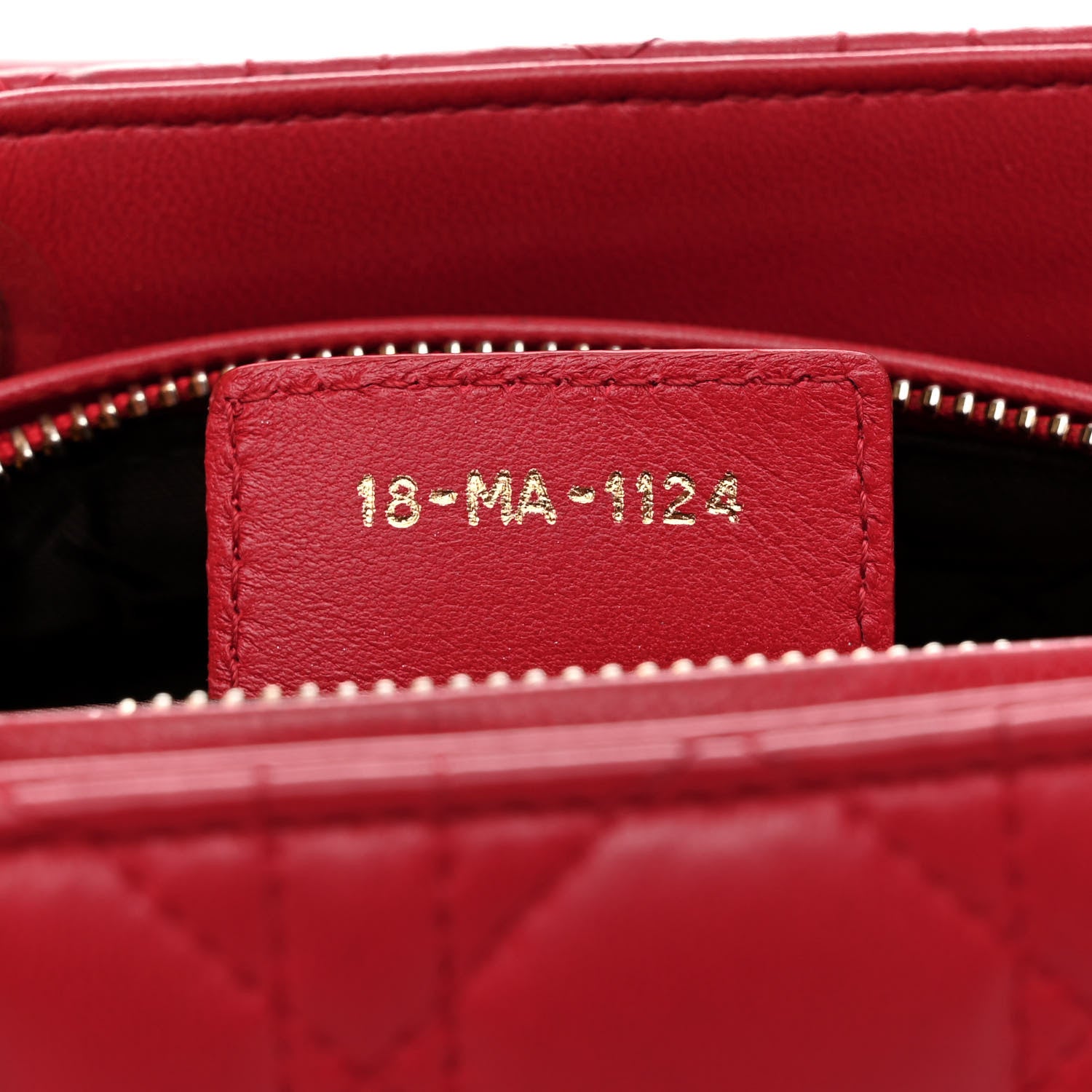 Christian Dior Lambskin Cannage Medium Lady Dior Red 7 of 10