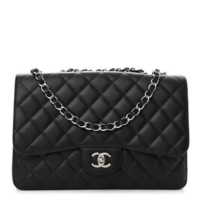 Chanel Caviar Quilted Jumbo Single Flap Black 1 of 13
