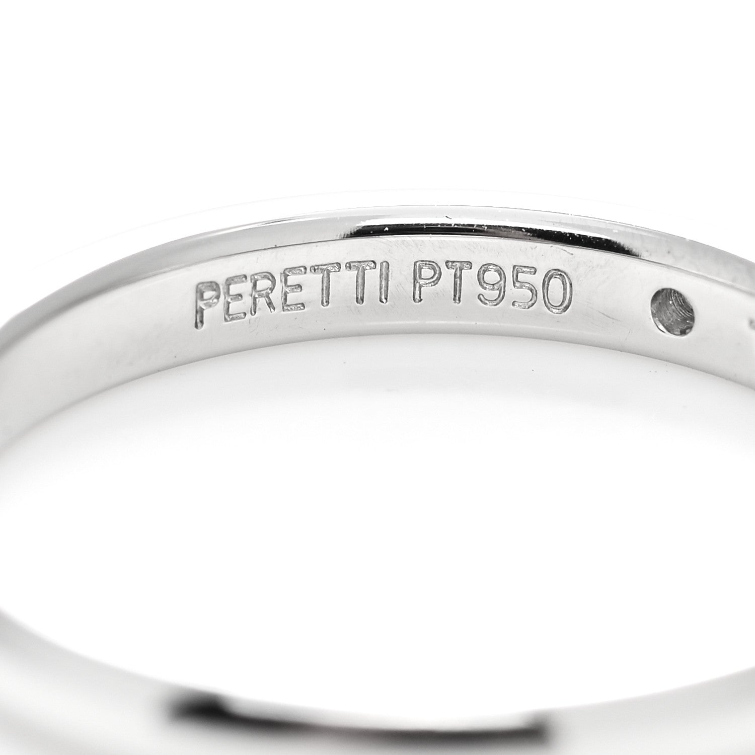 Tiffany Platinum Diamond Elsa Peretti Band Ring 56 7.5 5 of 5
