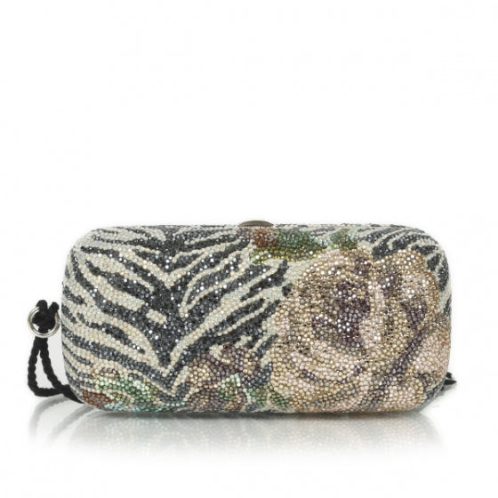 Judith Leiber Crystal Minaudiere Tassel Clutch 1 of 10