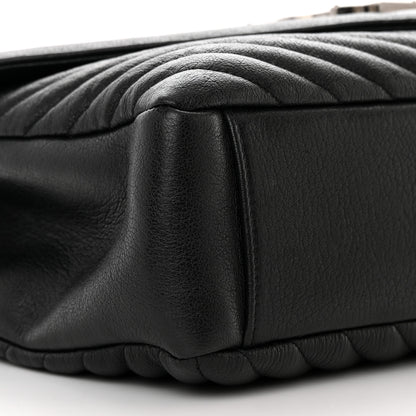 Saint Laurent Sheepskin Matelasse Chevron Monogram Large College Satchel Black 9 of 12