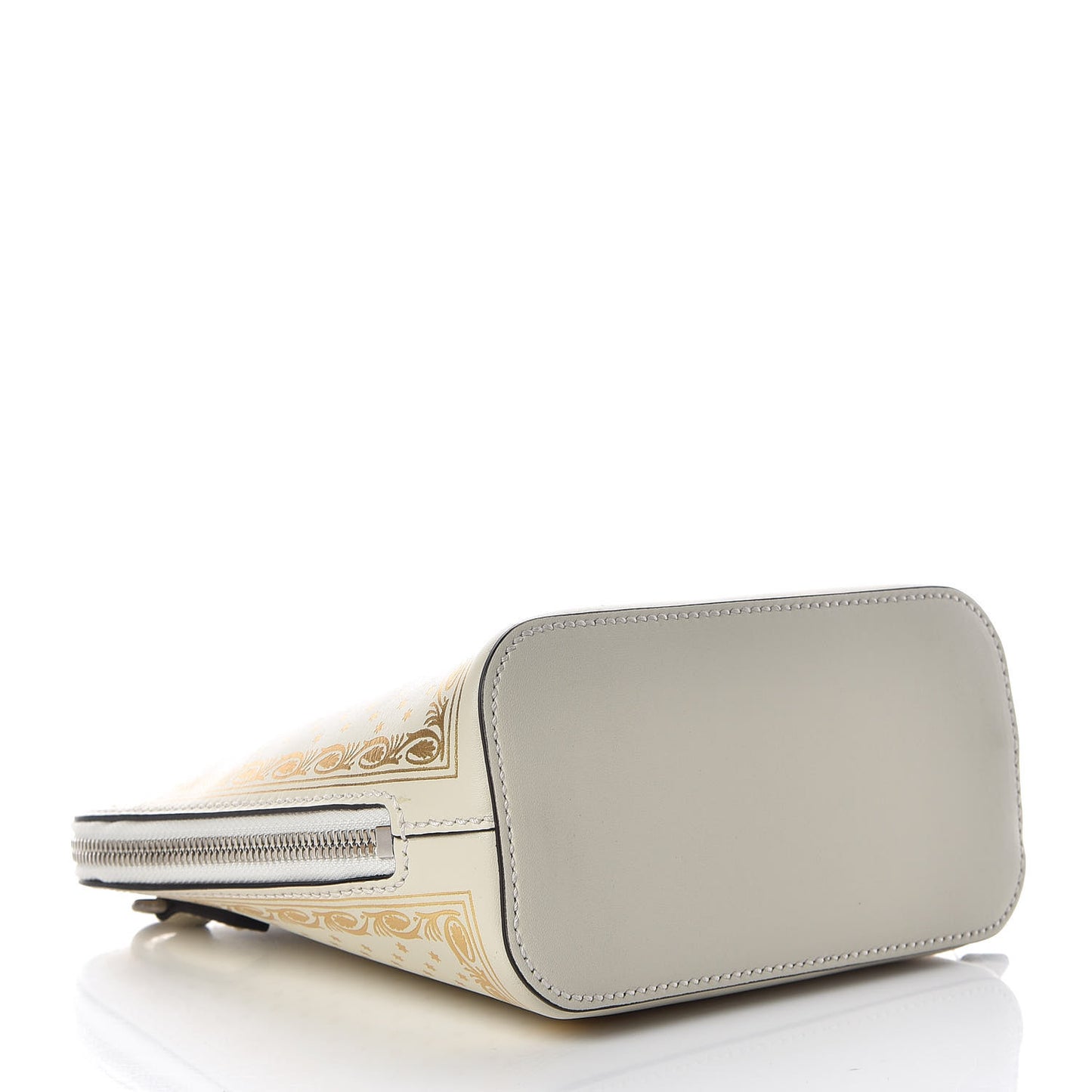X SEGA Calfskin GUCCY Stars Mini Dome Shoulder Bag Mystic White Gold