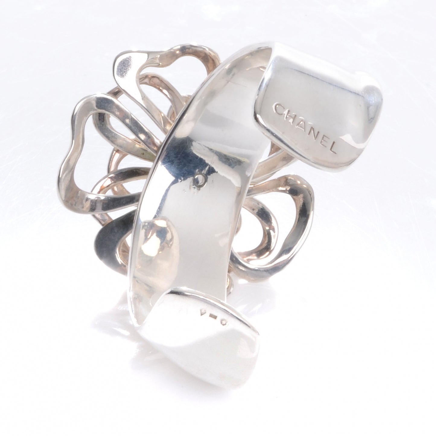 Sterling Silver Camellia Cuff