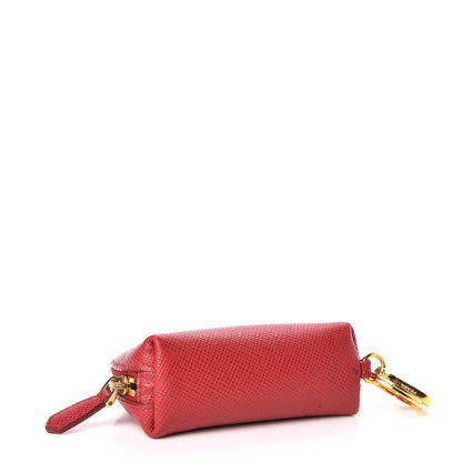 Prada Saffiano Metal Coin Purse Fuoco 4 of 11