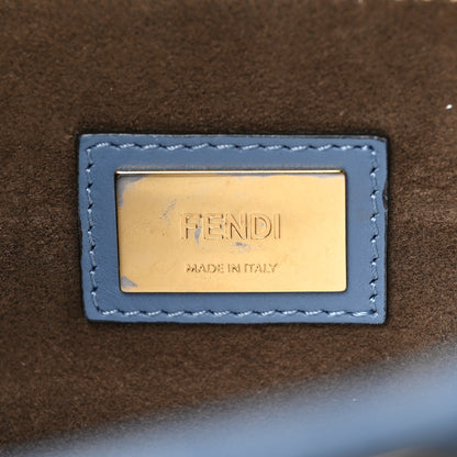 Fendi Vitello Seta Plexiglass Tortoise Large Peekaboo Iconic Satchel Ceruleo 7 of 19