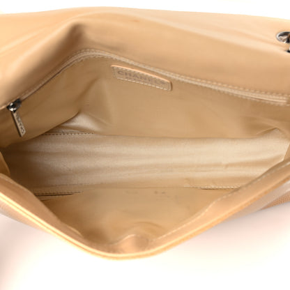 Chanel Glazed Caviar Diamond Shine Large Flap Beige 5 of 9