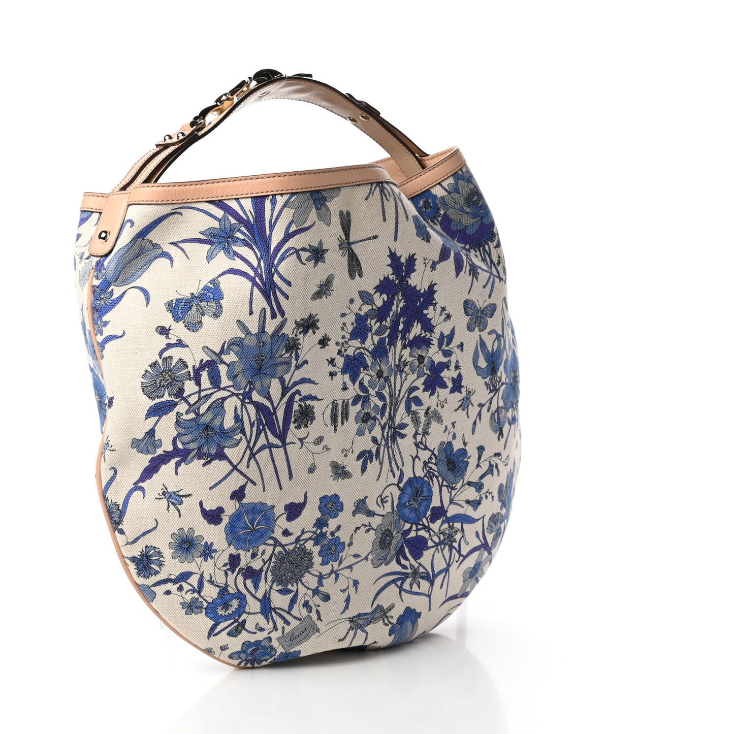 Canvas Flora Floral Large Wave Hobo Blue