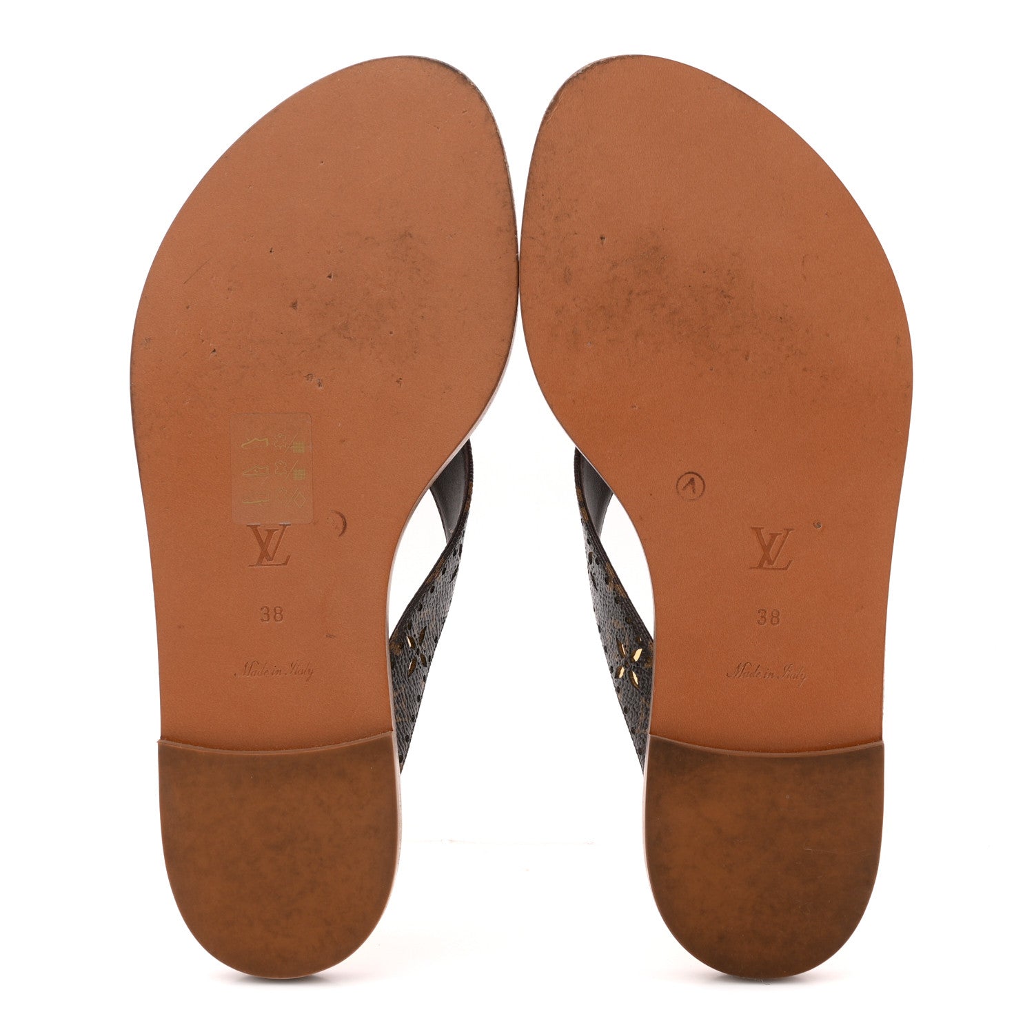 Louis Vuitton Monogram Sunny Flat Thong Sandals 38 Brown 6 of 12