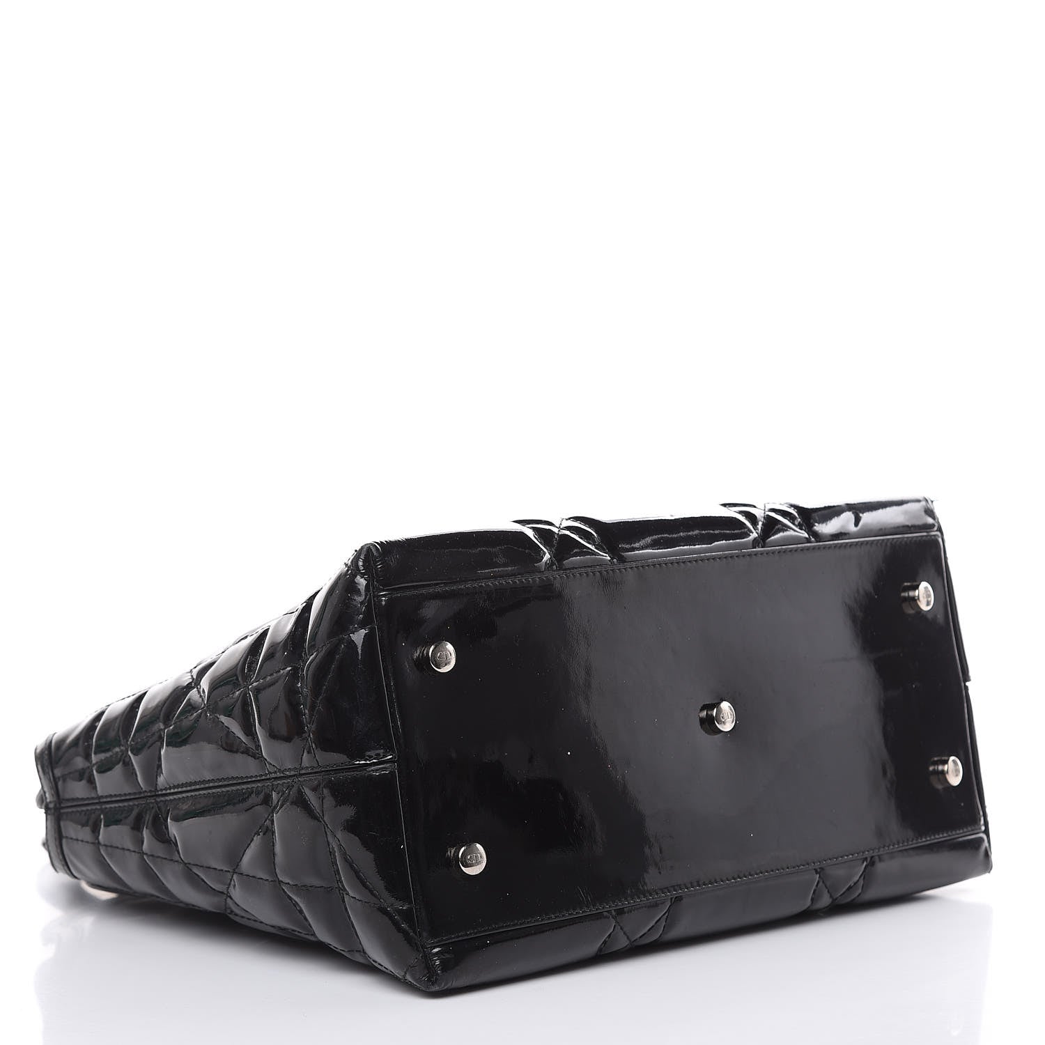 Christian Dior Patent Cannage Medium Granville Tote Black 4 of 16