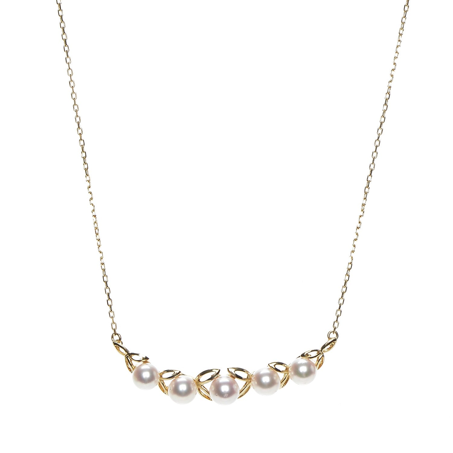 Mikimoto 14K Yellow Gold Pearl Necklace 1 of 7