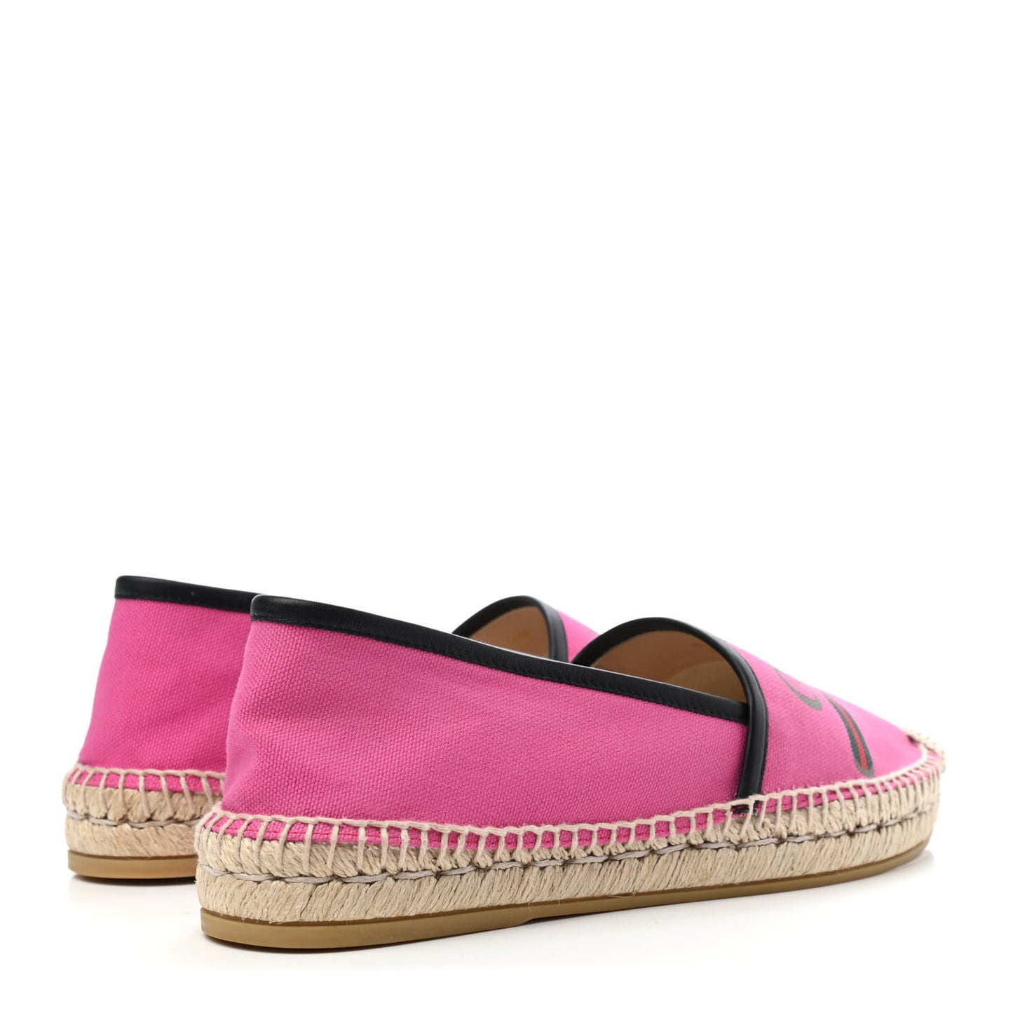 Canvas Logo Espadrilles 38.5 Cyclamen Rose Black