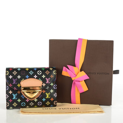 Louis Vuitton Monogram Multicolor Joey Wallet Black Grenade 5 of 8
